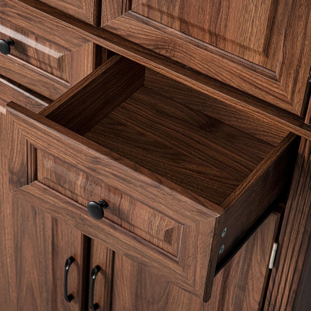 HOMLUX 71" Tall Kitchen Pantry Cabinet with 3 Pull Out Cabinet Organizers in Brown, , large