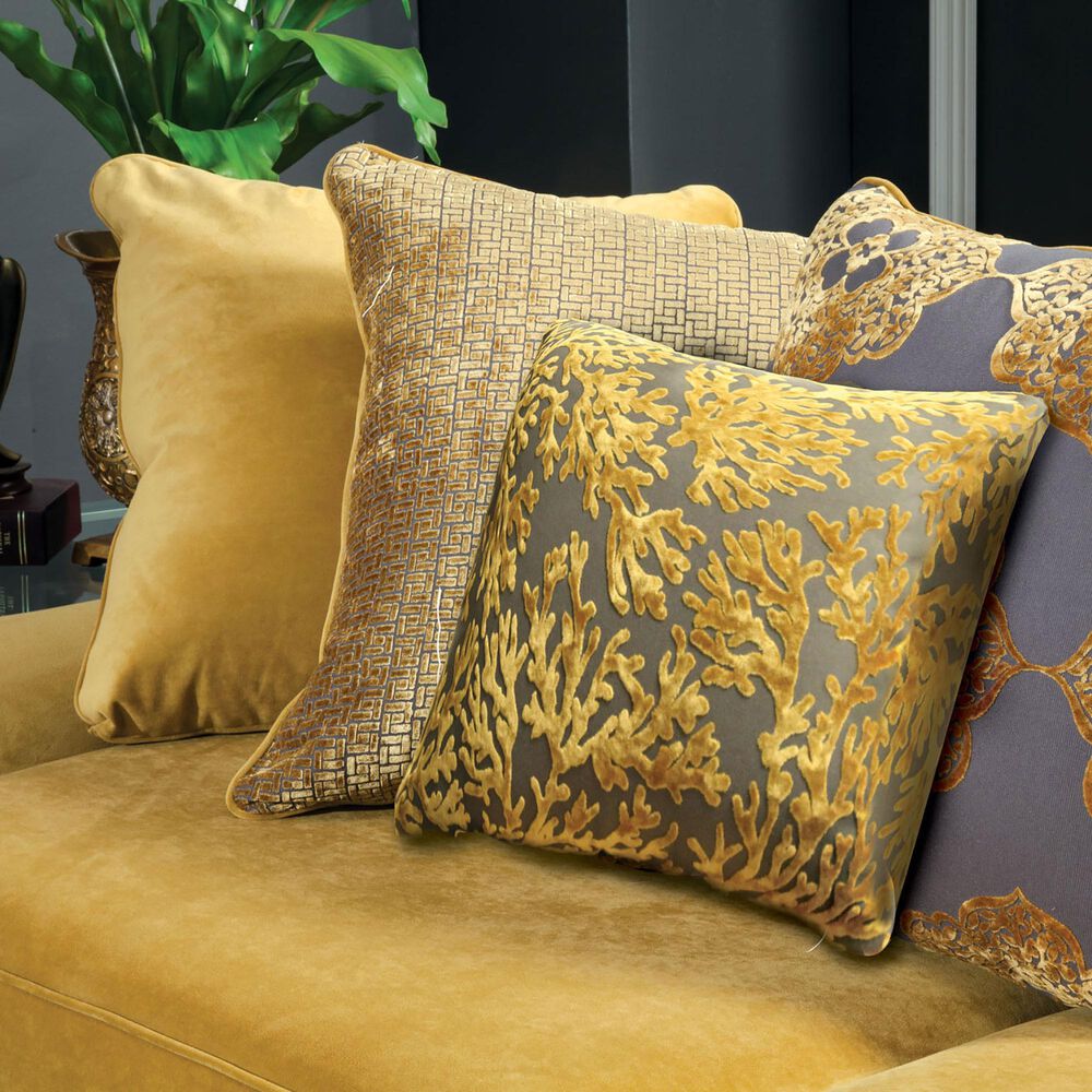 Furniture of America Atene 71&quot; Loveseat in Gold Velvet, , large