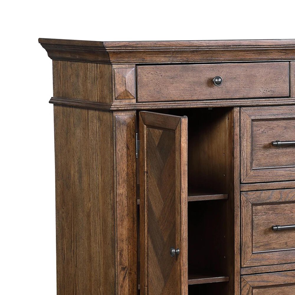 New Heritage Design Mar Vista Door Chest in Brushed Walnut, , large