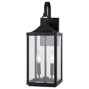 Vaxcel Old Town 2-Light Outdoor Wall Sconce in Textured Black, , large