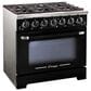 Unique Appliances Classic Retro 36" Pro Convection Gas Range in Midnight Black, , large