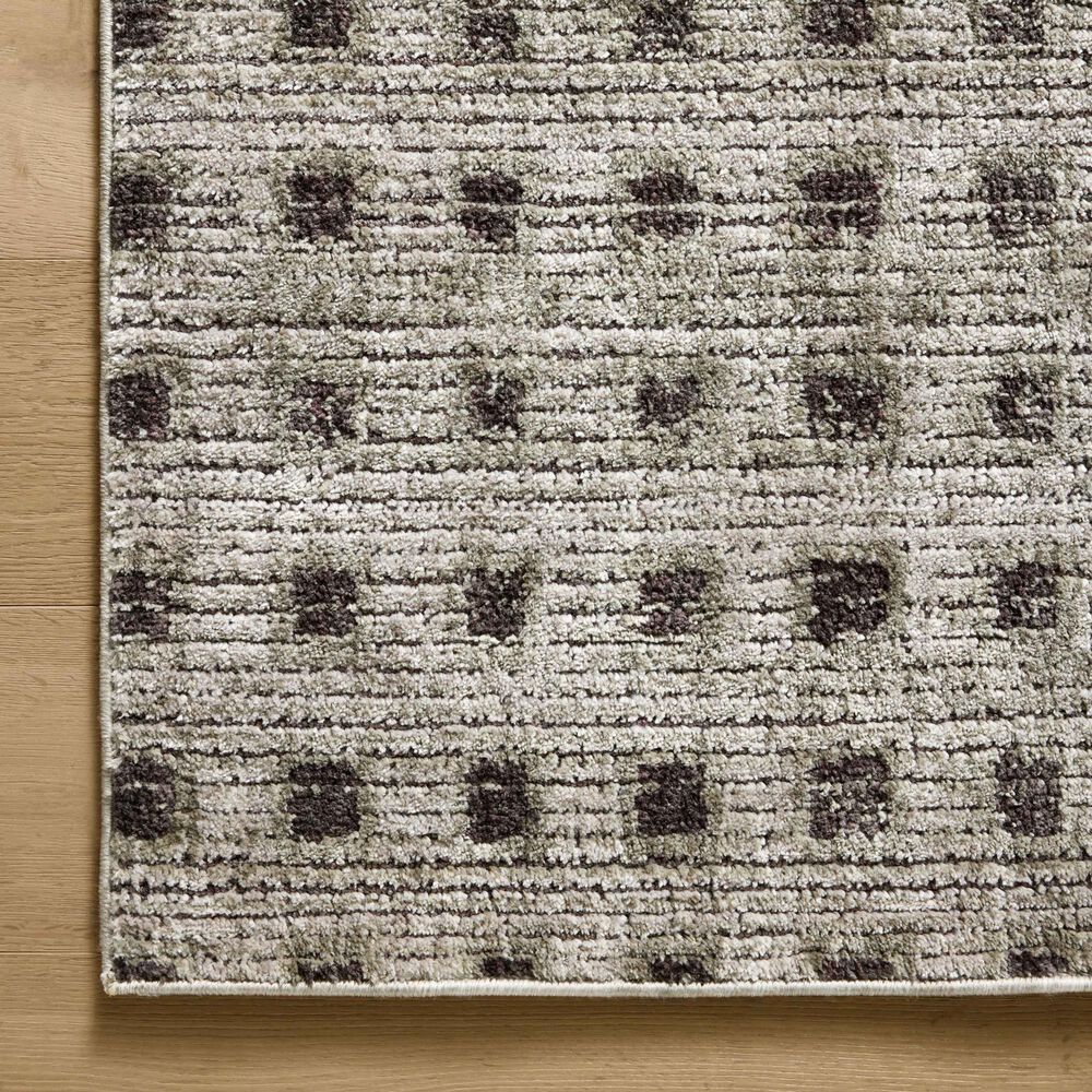 Loloi Bleecker Silver and Charcoal 9&#39;2&quot; x 13&#39; Area Rug, , large