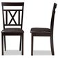 Baxton Studio Rosie Side Chair in Dark Brown (Set of 2), , large