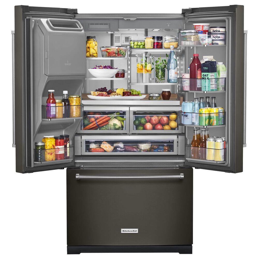 KitchenAid 26.8 Cu. Ft. Standard-Depth French Door Refrigerator with Exterior Ice and Water Dispenser, , large