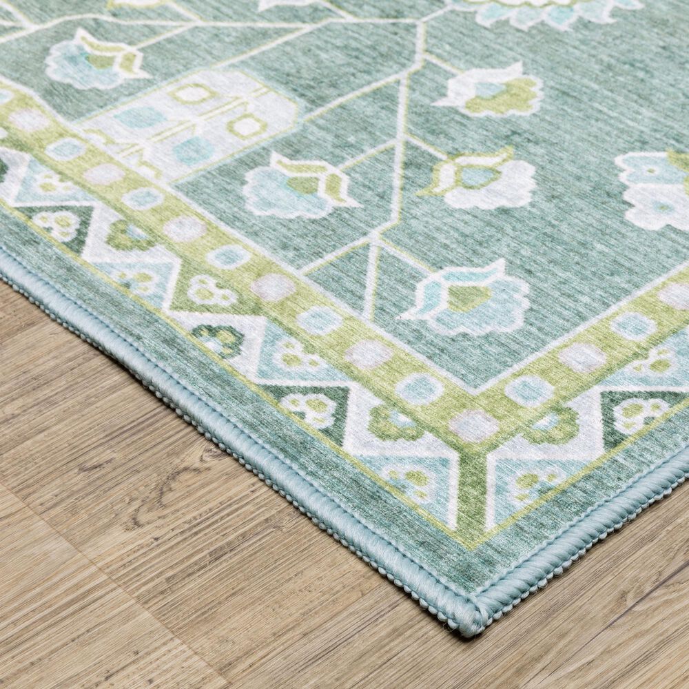 ROW by Oriental Weavers Addison Green and Teal 6'7" x 9'2" Area Rug, , large
