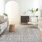 Nourison Luna 7"9" x 9"9" Grey and Silver Area Rug, , large