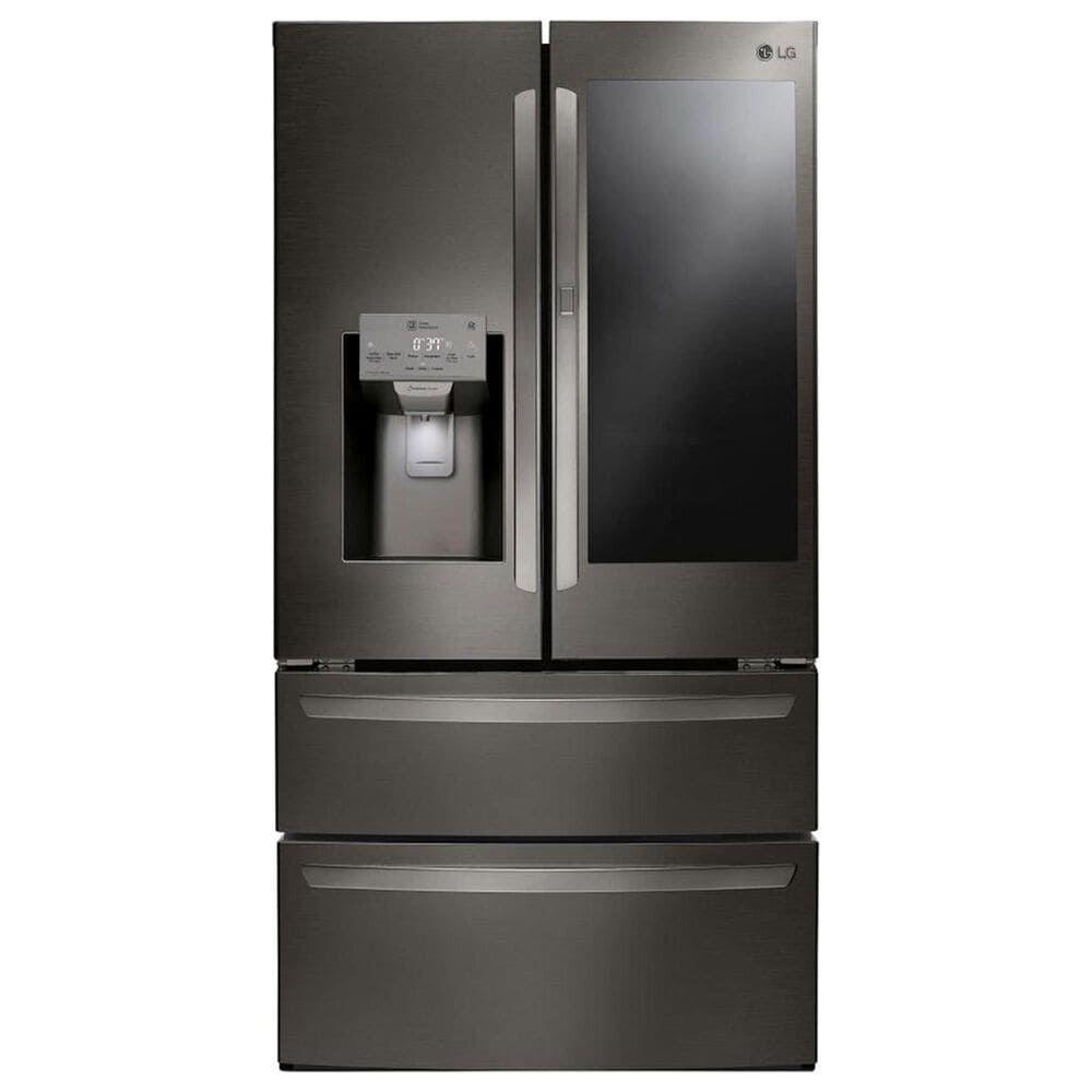 LG 28 Cu. Ft. Smart Wi-Fi Enabled InstaView Door-in-Door Refrigerator in Black Stainless Steel, , large