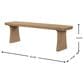 Hearth and Haven 63" Dining Bench with Flared Trouser Legs in Pine, , large