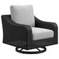 Ashley Beachcroft Patio Swivel Lounge Chair in Light Gray, , large