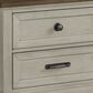 Mayberry Hill Farmington 2-Drawer Nightstand in Medium Brown and Washed Stone, , large