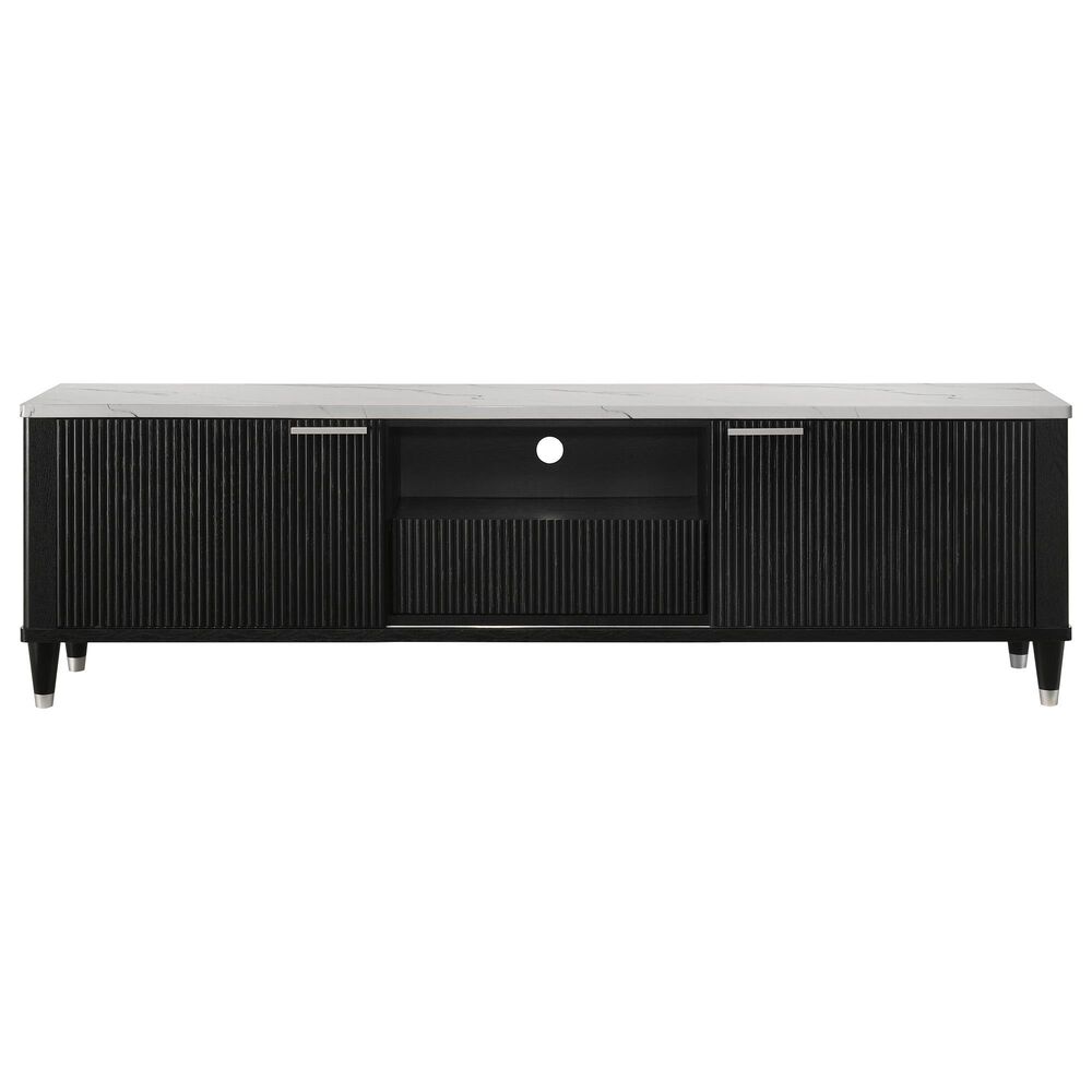 Crown Mark Britany 79" TV Stand in Black, , large