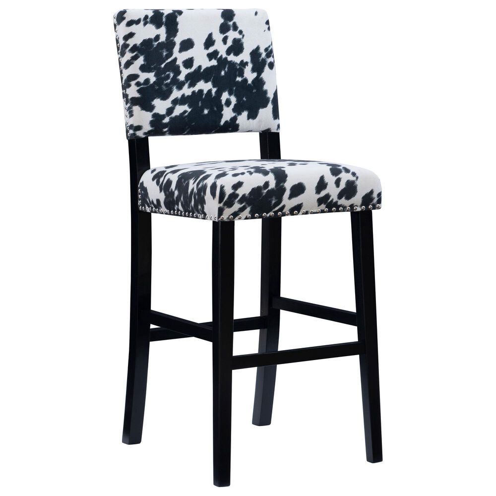 Linon Home Decor Corey Bar Stool in Black, , large