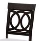 Baxton Studio Lucie Side Chair with Grey Cushion in Espresso Brown (Set of 4), , large