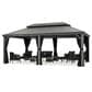 HOMLUX 12"X20" Hardtop gazebo with double roof in Bronze in Gray, , large