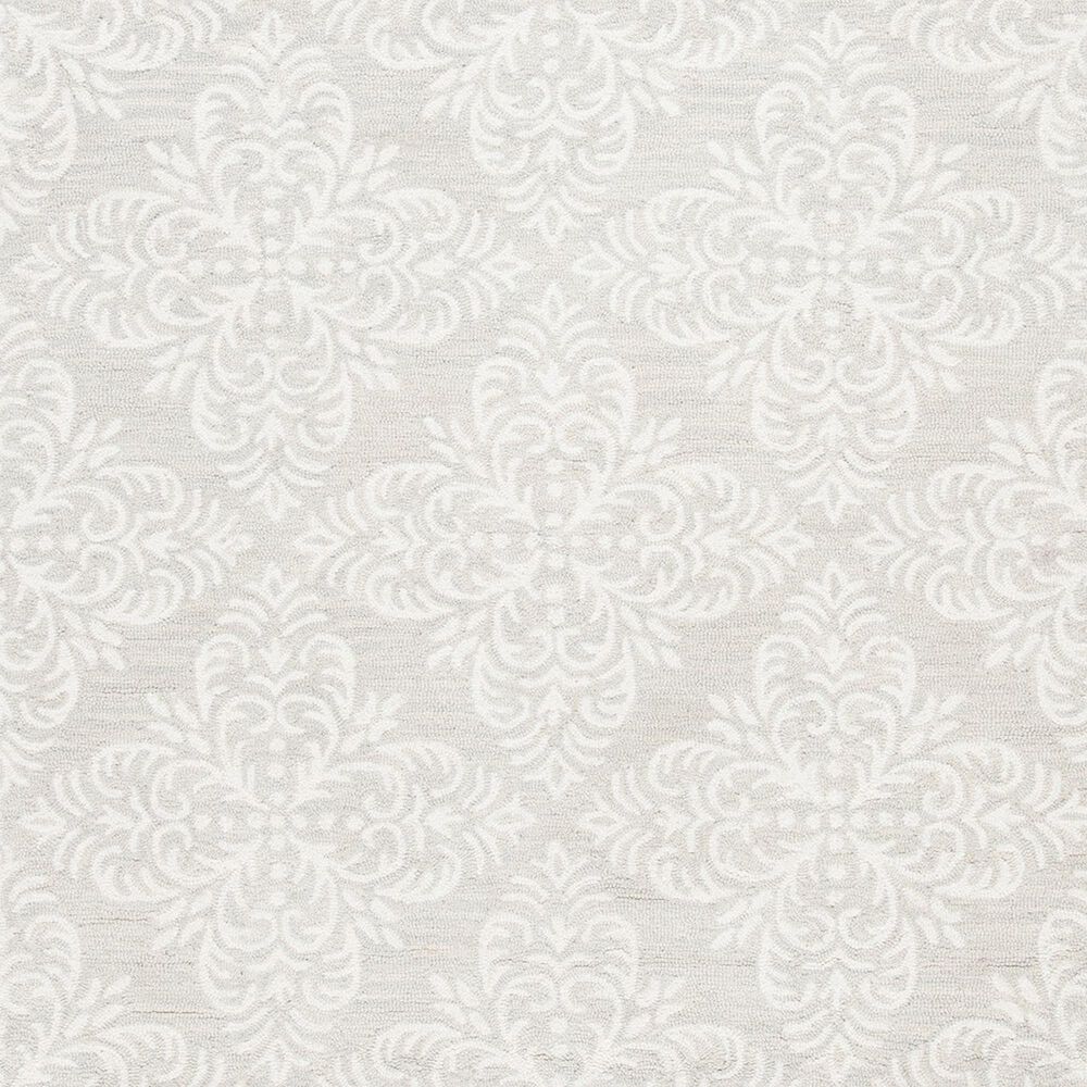 Safavieh Micro-Loop Damask 2&#39;3&quot; x 7&#39; Silver and Ivory Runner, , large