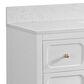 37B Ravello 48" Single Bathroom Vanity Cabinet in Bright White with Marble Top and Backsplash, , large
