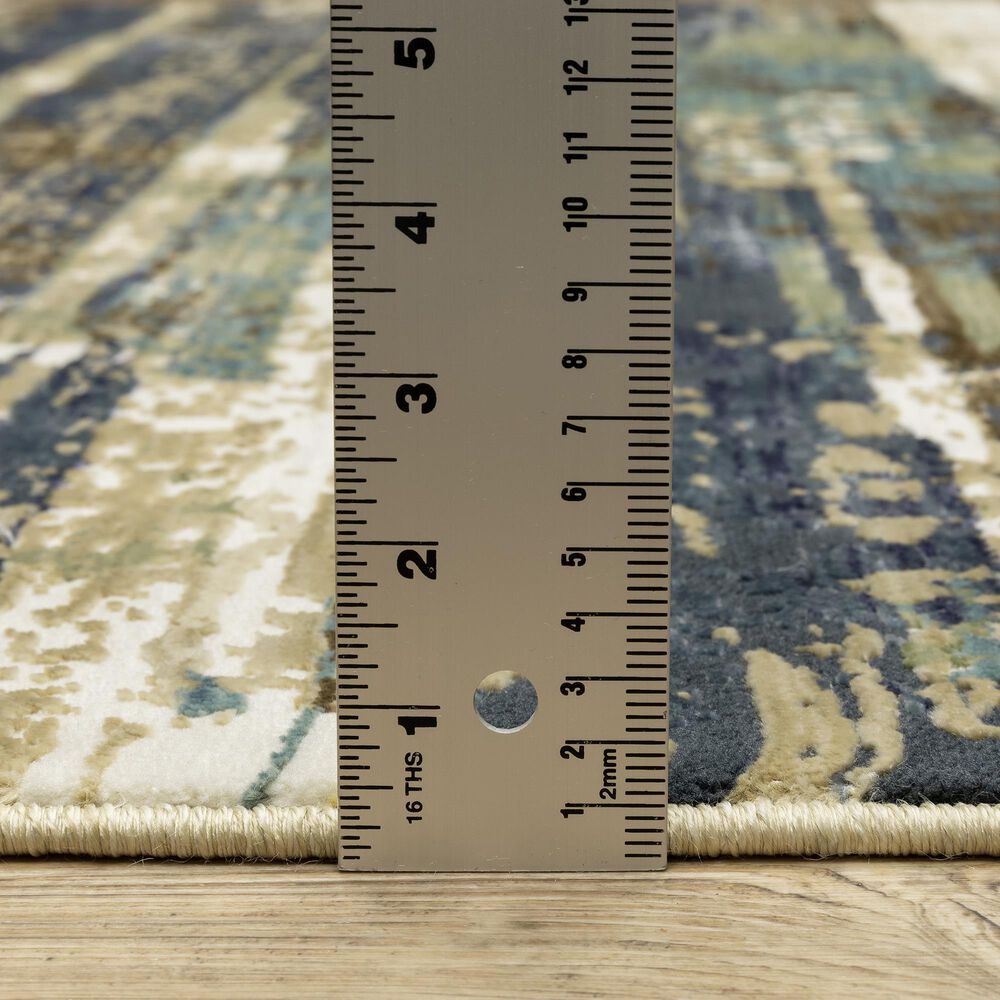 Oriental Weavers Reed RE02A 9&#39;10&quot; x 12&#39;10&quot; Beige and Blue Area Rug, , large