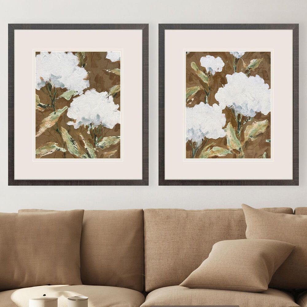 Paragon 30" x 26" Blooms in Chocolate Wall Art in Brown (Set of 2), , large