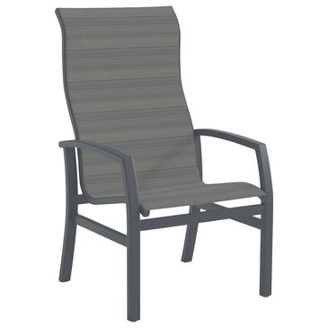 Tropitone Muirlands High Back Dining Chair with Gray Gate Sling in Graphite, , large