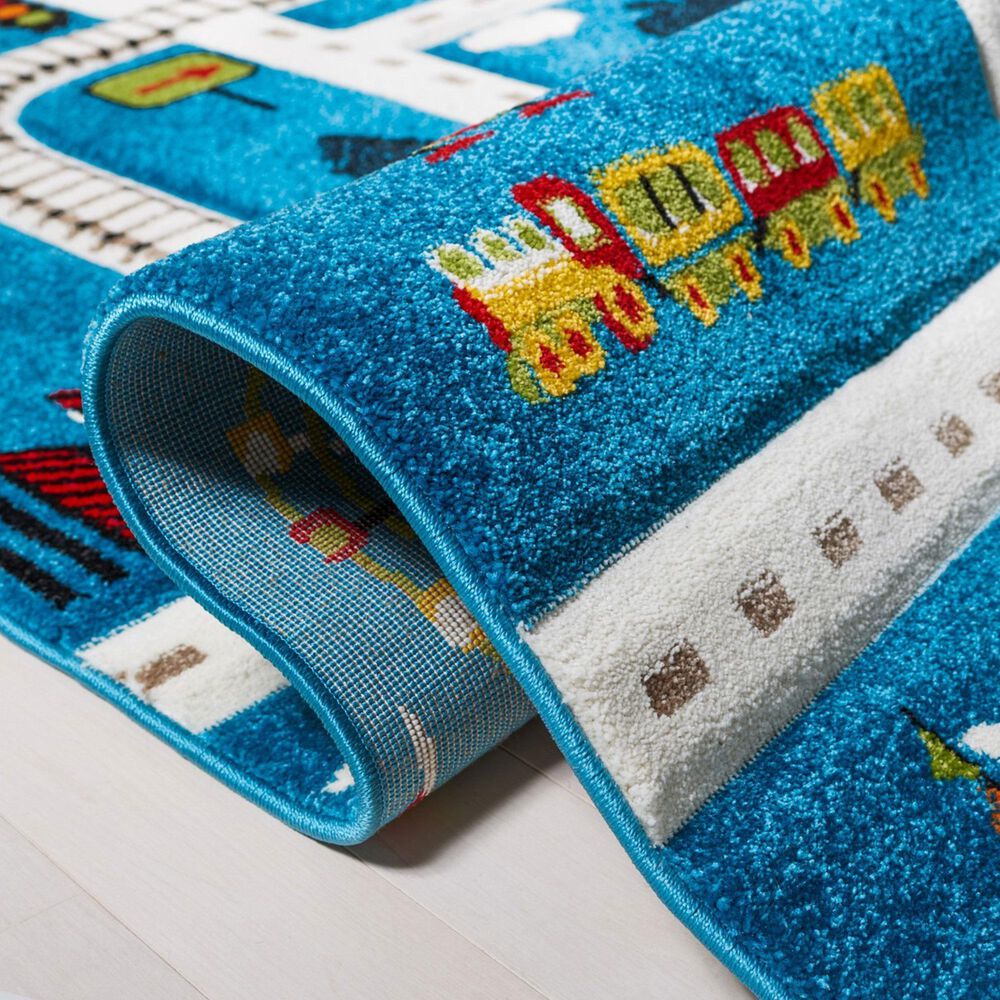 Safavieh Carousel 9&#39; x 12&#39; Blue and Beige Kid Rug, , large