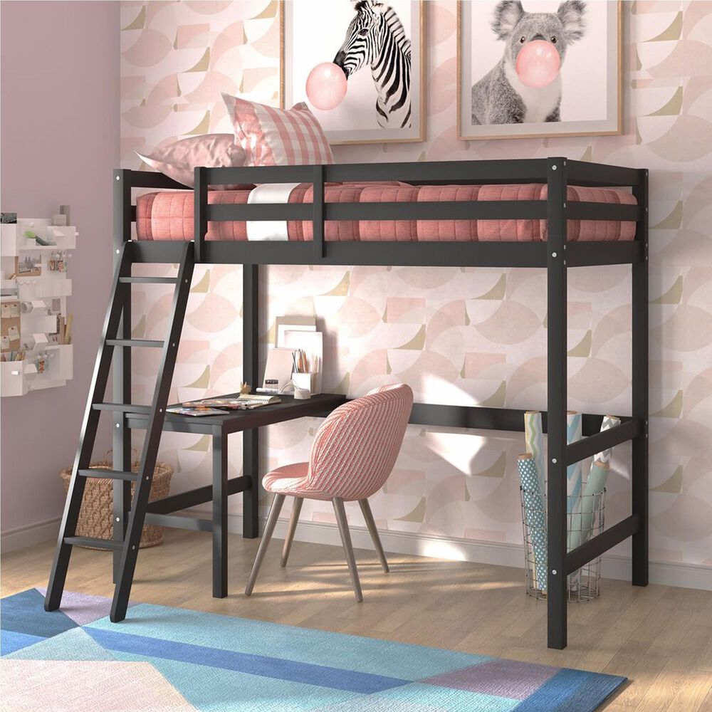 The Monday Company Twin Loft Bed W/Desk, , large