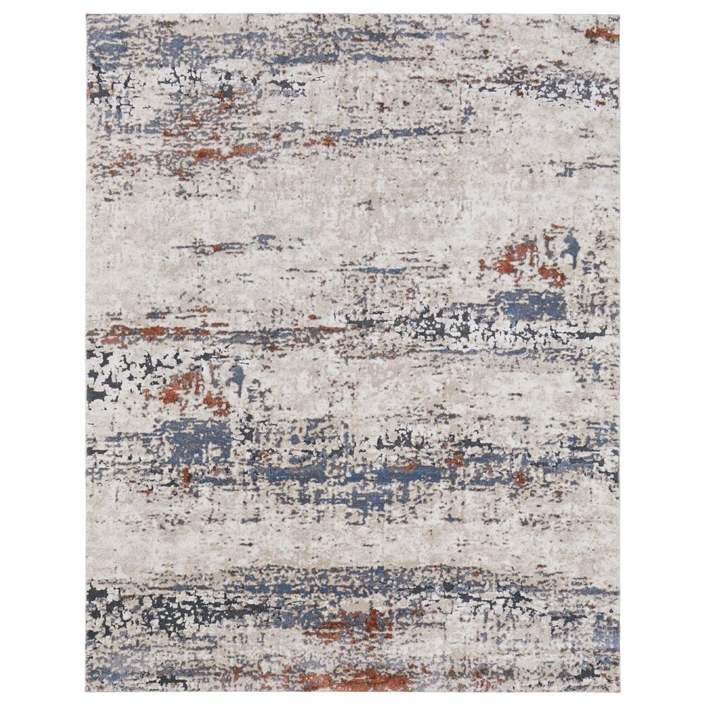 Feizy Gilmore 2" x 3" Ivory and Blue Area Rug, , large