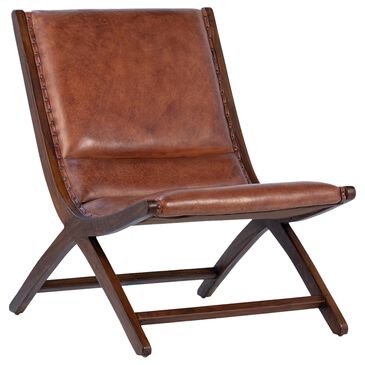 Blue Sun Designs Gibbs Leather Chair in Classic Brown, , large