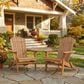 Hearth and Haven Outdoor Folding Adirondack Chair in Light Brown (Set of 2), , large