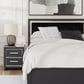 Ashley Zuraleus Queen Upholstered Panel Bed in Matte Black and Chrome, , large
