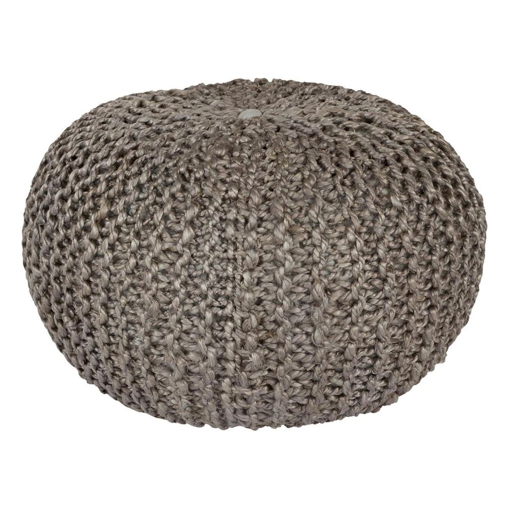 Surya Inc Bermuda Sphere Pouf in Gray, , large