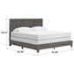 Ashley Sylveri King Chevron Panel Bed in Gray, , large