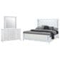 Global Furniture USA Alina 3-Piece King Upholstered Panel Bedroom Set in White, , large