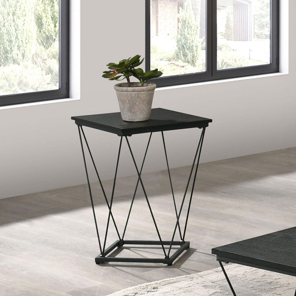 Furniture of America Anitta 3-Piece Table Set in Black, , large