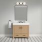 37B Alanya 36" Single Bathroom Vanity in Warm Oak with White Composite Stone Top, , large