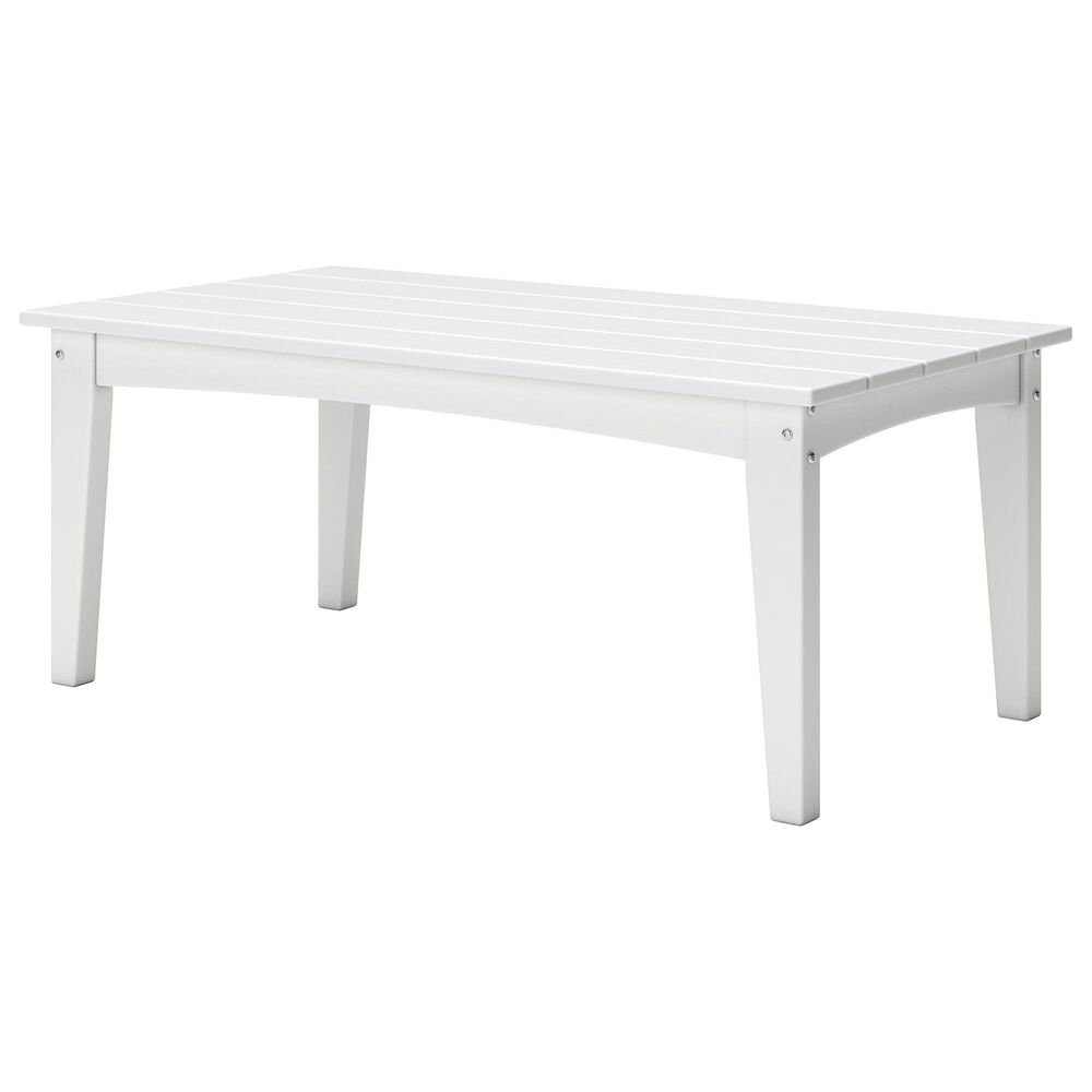 Ashley Hyland Wave Patio Rectangular Coffee Table in Bright White, , large