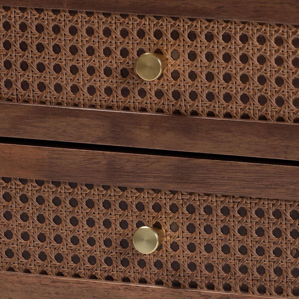 Baxton Studio Alyssa 2-Drawer Nightstand in Walnut Brown, , large