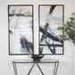 Maple and Jade 55" x 28" Abstract Wall Art in Light Gray, Black, Silver and White (Set of 2), , large
