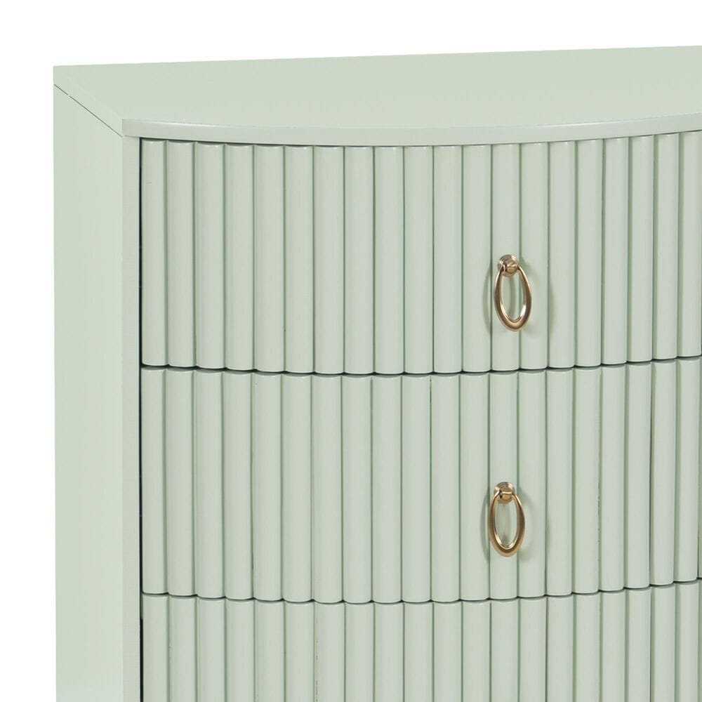 Linon Home Decor Chantel 3-Drawer Nightstand in Sage Green, , large