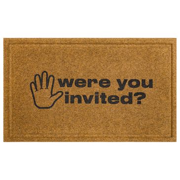 Karastan Bristol Were You Invited 1"6" x 2"6" Natural Door Mat, , large