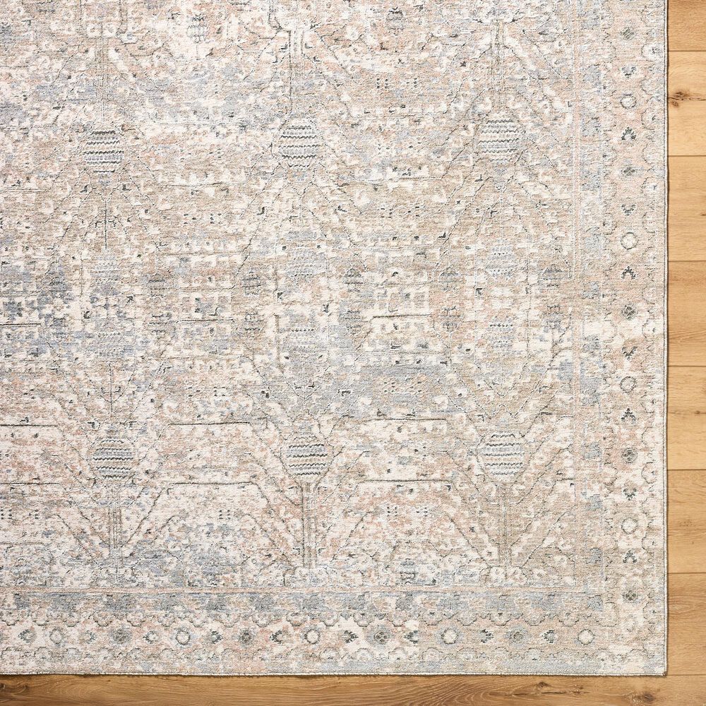 Surya Poetry Cream, Light Slate, Sage, Light Sage, Tan and Slate 2&#39;7&quot; x 10&#39; Runner, , large