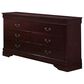 Crown Mark Louis Philip 6 Drawer Dresser in Cherry, , large