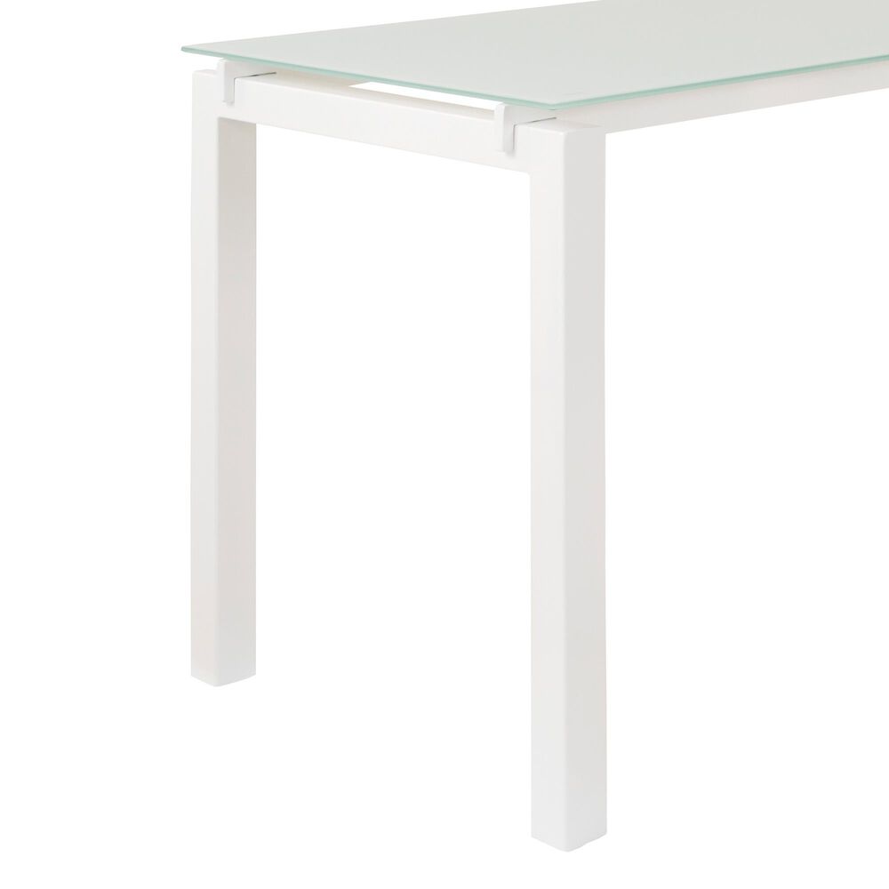 Ashley Baraga 61&quot; L-Desk with Glass Top in White, , large