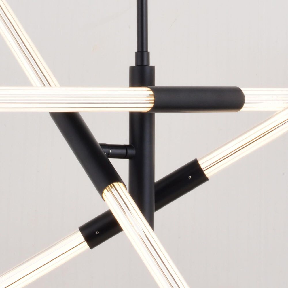 Vaxcel Avalon 3-Light Pendant in Matte Black, , large