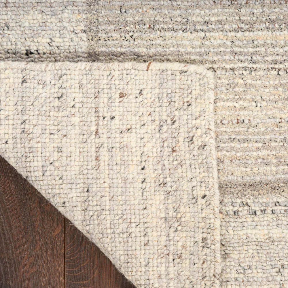 Nourison Ridge Grey and Ivory 2' x 3' Area Rug, , large