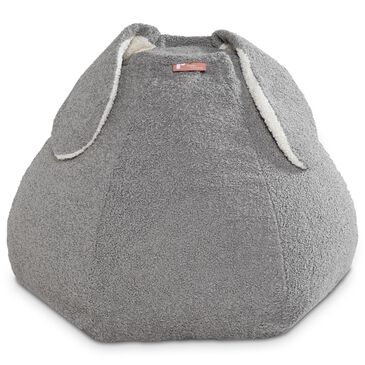 Jaxx HopSeat Bunny Oval Shaped Large Bean Bag Chair in Smoke, , large