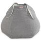 Jaxx HopSeat Bunny Oval Shaped Large Bean Bag Chair in Smoke, , large
