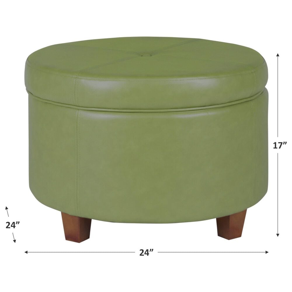 Kinfine Large Storage Ottoman in Green, , large