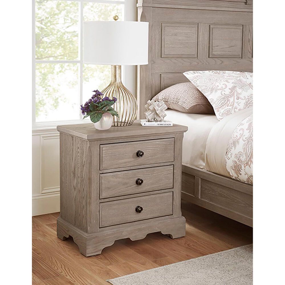 Viceray Collections Heritage Mansion 3 Drawer Nightstand in Greystone, , large