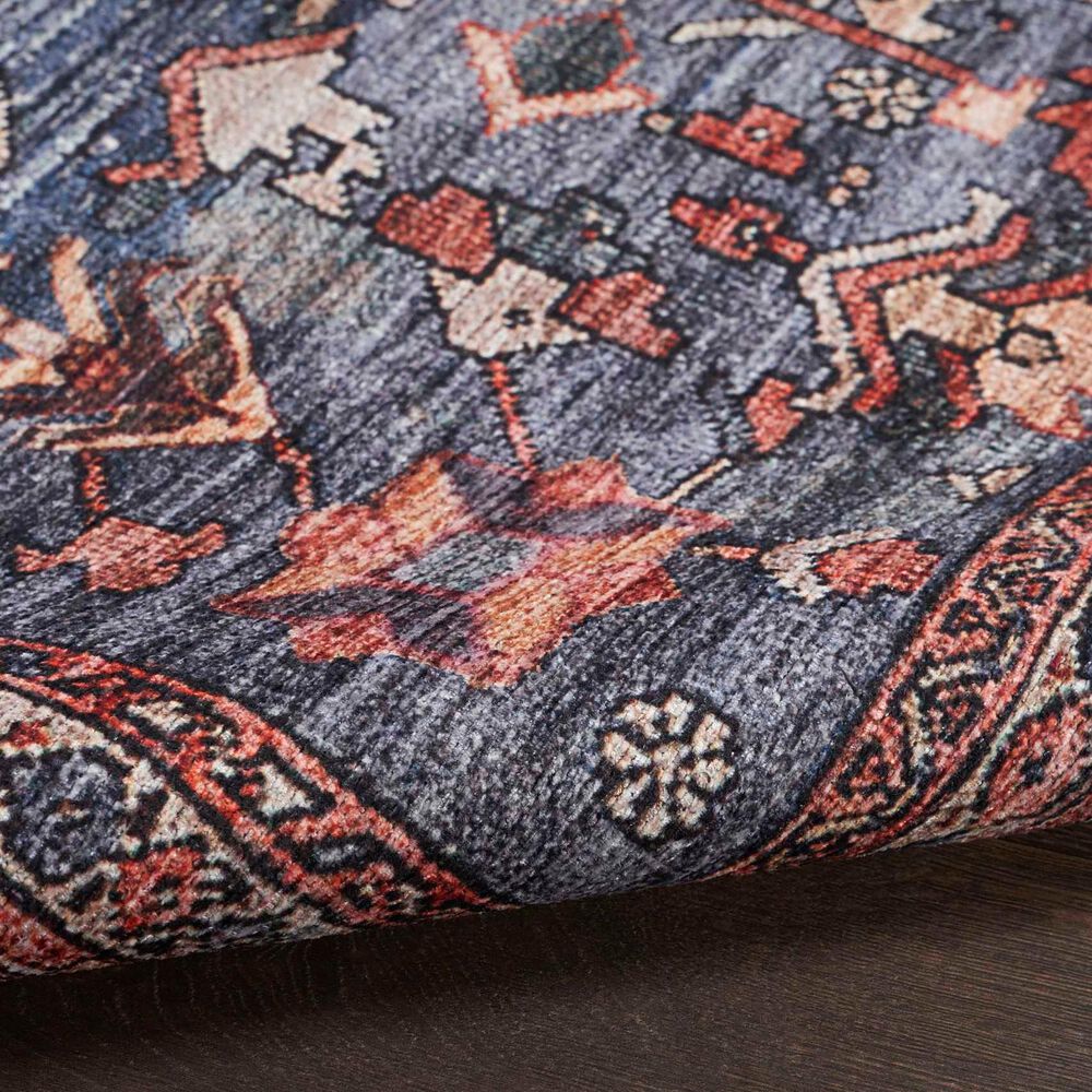 Nourison Grand Washables 2&#39; x 6&#39; Navy Brick Runner, , large