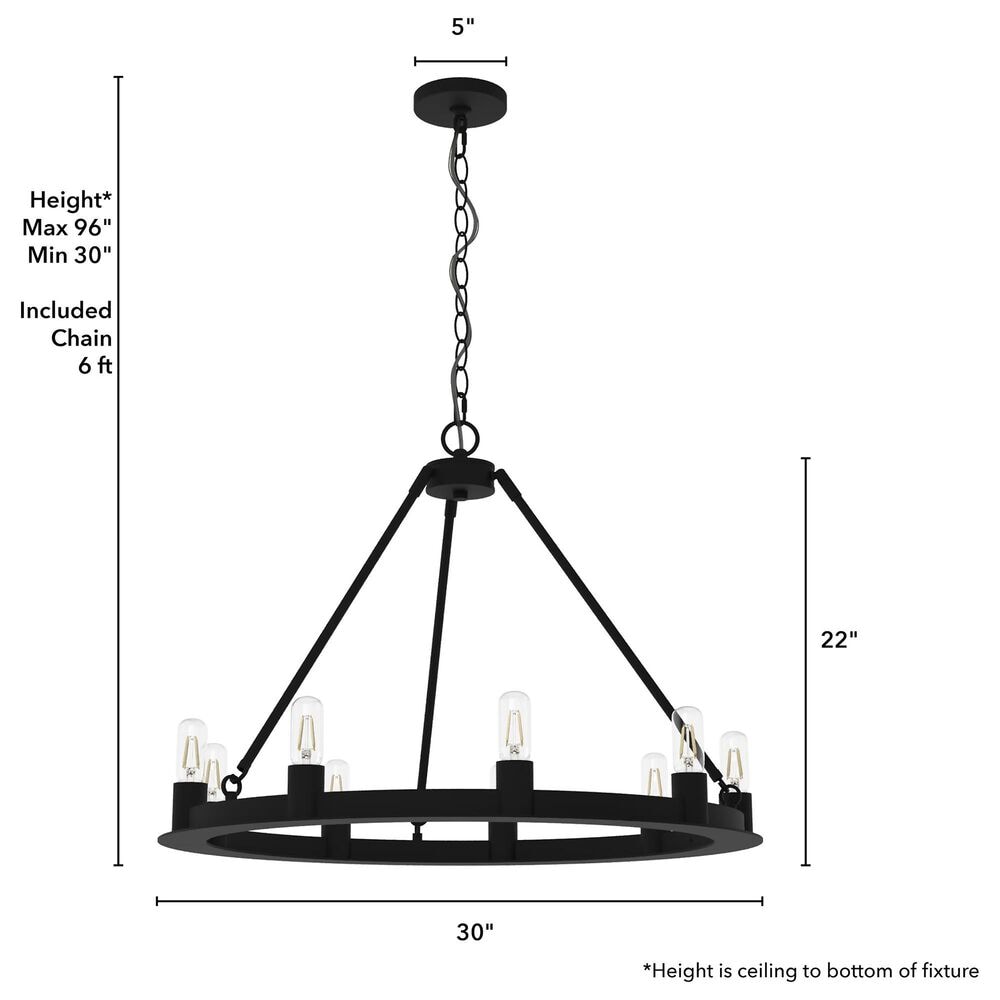 Hunter Saddlewood 9-Light Chandelier in Natural Iron, , large